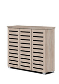 Adalwin Natural Wood Extra-Wide Louvered Shoe Cabinet – 3343-NA