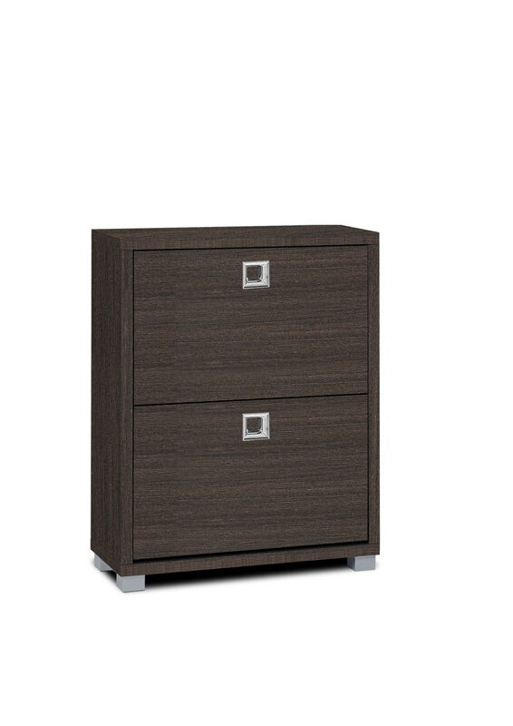 Espresso Wood 2-Drawer Shoe Cabinet – 3344-ESP