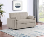 Coaster Portland Latte Boucle Fabric Fold Down Pop Up Sleeper Sofa Bed – 350142