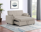 Coaster Portland Latte Boucle Fabric Fold Down Pop Up Sleeper Sofa Bed – 350142