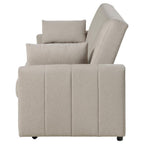 Coaster Portland Latte Boucle Fabric Fold Down Pop Up Sleeper Sofa Bed – 350142