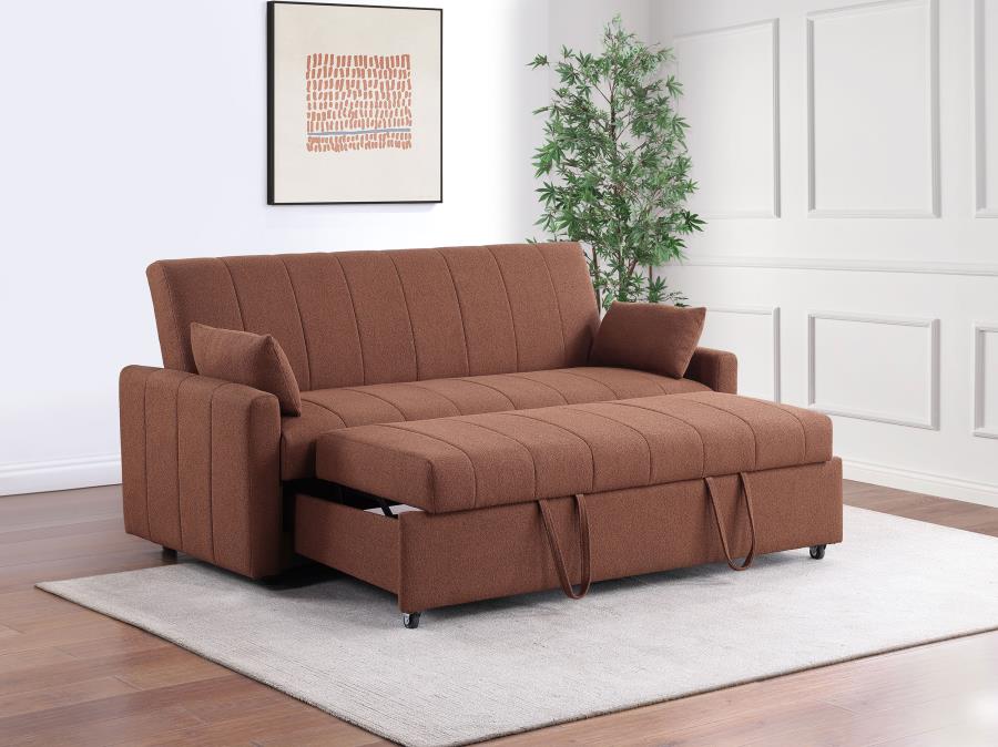 Coaster Portland Copper Boucle Fabric Fold Down Pop Up Sleeper Sofa Bed – 350145