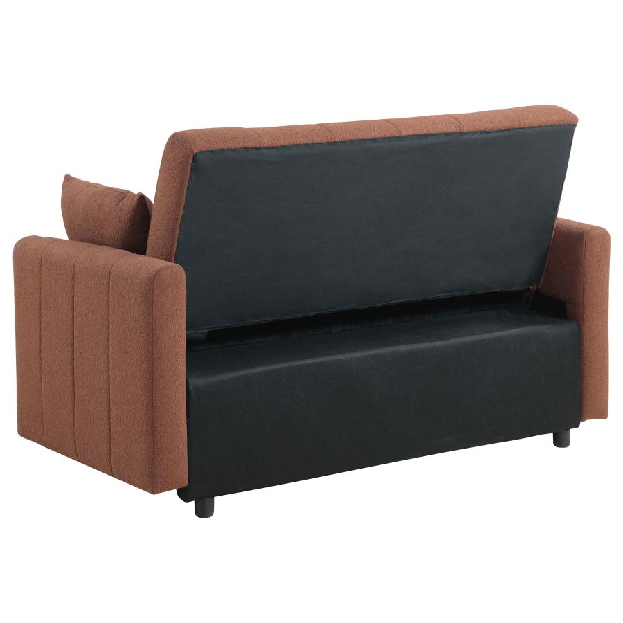 Coaster Portland Copper Boucle Fabric Fold Down Pop Up Sleeper Sofa Bed – 350145