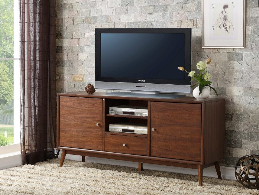 Homelegance 35900-64 Frolic mid-century modern brown finish wood tv entertainment center tv stand