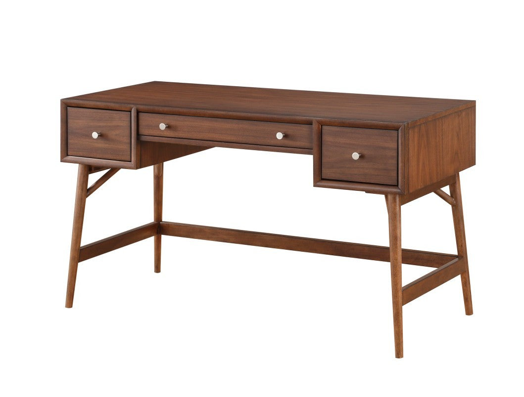 Homelegance 3590-15 Frolic brown wood finish mid-century modern office writing desk with drawers