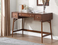 Homelegance 3590-22 Frolic brown wood finish mid-century modern counter height office writing desk with drawers