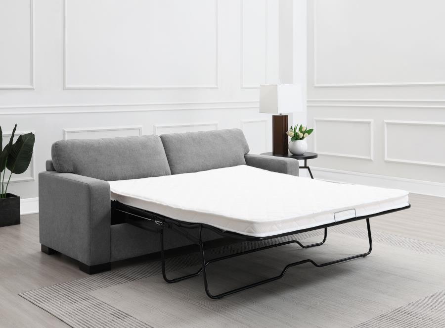 Coaster 360050 Simpson grey fabric sofa with queen pull out sleeper