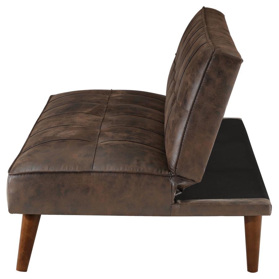 Jenson Dark Coffee Leatherette Convertible Futon Folding Sofa Bed – 360237