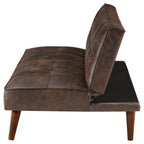 Jenson Dark Coffee Leatherette Convertible Futon Folding Sofa Bed – 360237