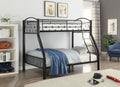 Acme 37380BK Harriet bee eder cayelyn black finish metal frame twin over full bunk bed