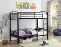Acme 37385BK Harriet bee eder cayelyn black finish metal frame twin over twin bunk bed