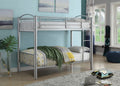 Acme 37385SI Harriet bee eder cayelyn silver finish metal frame twin over twin bunk bed