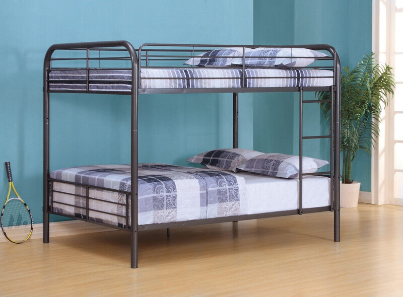 Acme 37435 Zoomie kids laffey bristol gunmetal finish metal frame full over full bunk bed set