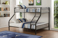 Acme 37605 Zoomie kids heibert caius gunmetal finish metal frame twin over queen bunk bed