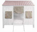 Acme 37695F Harriet bedd cianciolo mila spring cottage weathered white finish wood pink full sized bed
