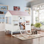 Acme 37695F Harriet bedd cianciolo mila spring cottage weathered white finish wood pink full sized bed