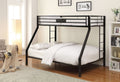 Acme 38000 Limbra black sand finish metal frame twin XL over queen bunk bed set Isabelle and Max senita