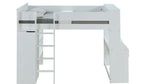 Acme 38060 Harriet bee fallinerlia ragna white finish wood twin loft bed with desk and drawers
