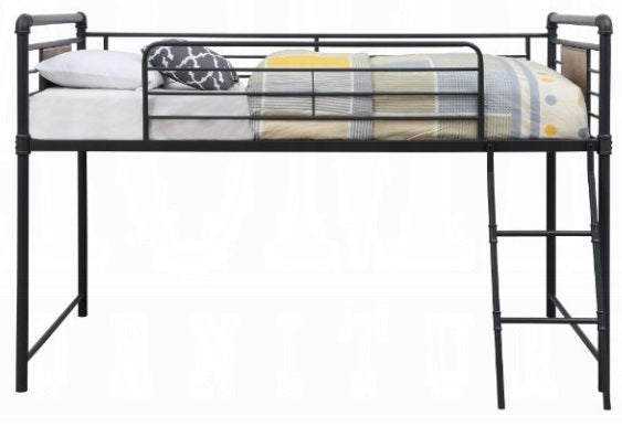 Acme 38315 Wildon home cordelia twin loft bed sandy black dark bronze hand rubbed finish tubular with slide