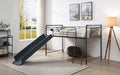 Acme 38315 Wildon home cordelia twin loft bed sandy black dark bronze hand rubbed finish tubular with slide