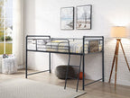 Acme 38315 Wildon home cordelia twin loft bed sandy black dark bronze hand rubbed finish tubular with slide