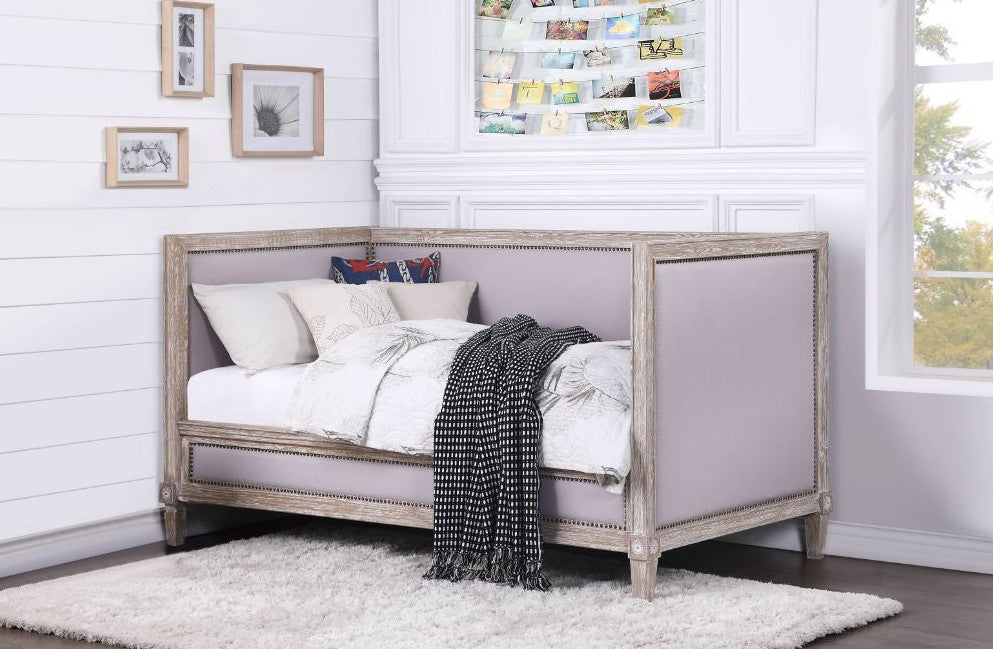 Acme 39230 Winston porter charlton weathered oak finish wood twin day bed