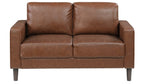 Homelegance Malcolm 2-Piece Chocolate Faux Leather Sofa & Love Seat Set – 9203CHC-SL