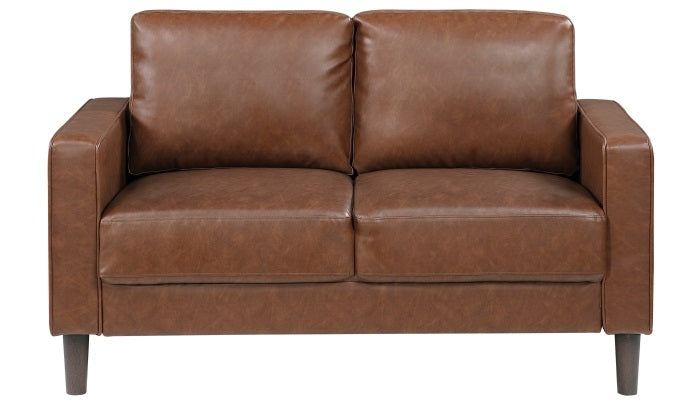 Homelegance Malcolm 2-Piece Chocolate Faux Leather Sofa & Love Seat Set – 9203CHC-SL