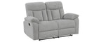 Homelegance Newark 2-Piece Light Grey Fabric Recliner Sofa & Love Seat Set – 8440GRY-SL
