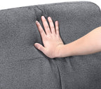 Homelegance 9705GY-42AVC 3 pc Morian grey boucle fabric double chaise sectional sofa storage chaises storage arms and pop up sleep area