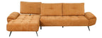 Homelegance 8400RNG-2LC2R 2 pc Pleasure orange chenille fabric sectional sofa set adjustable back rests