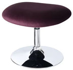 CM-AC6841 2 pc Shelia purple flannelette fabric rounded back accent chair and ottoman