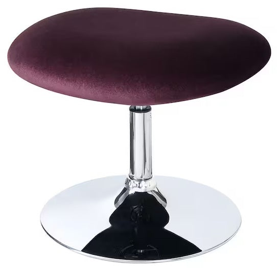 CM-AC6841 2 pc Shelia purple flannelette fabric rounded back accent chair and ottoman