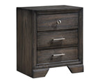 B6580 4 pc A & J Homes studio jaymes grey finish wood bedroom set with drawers in footboard