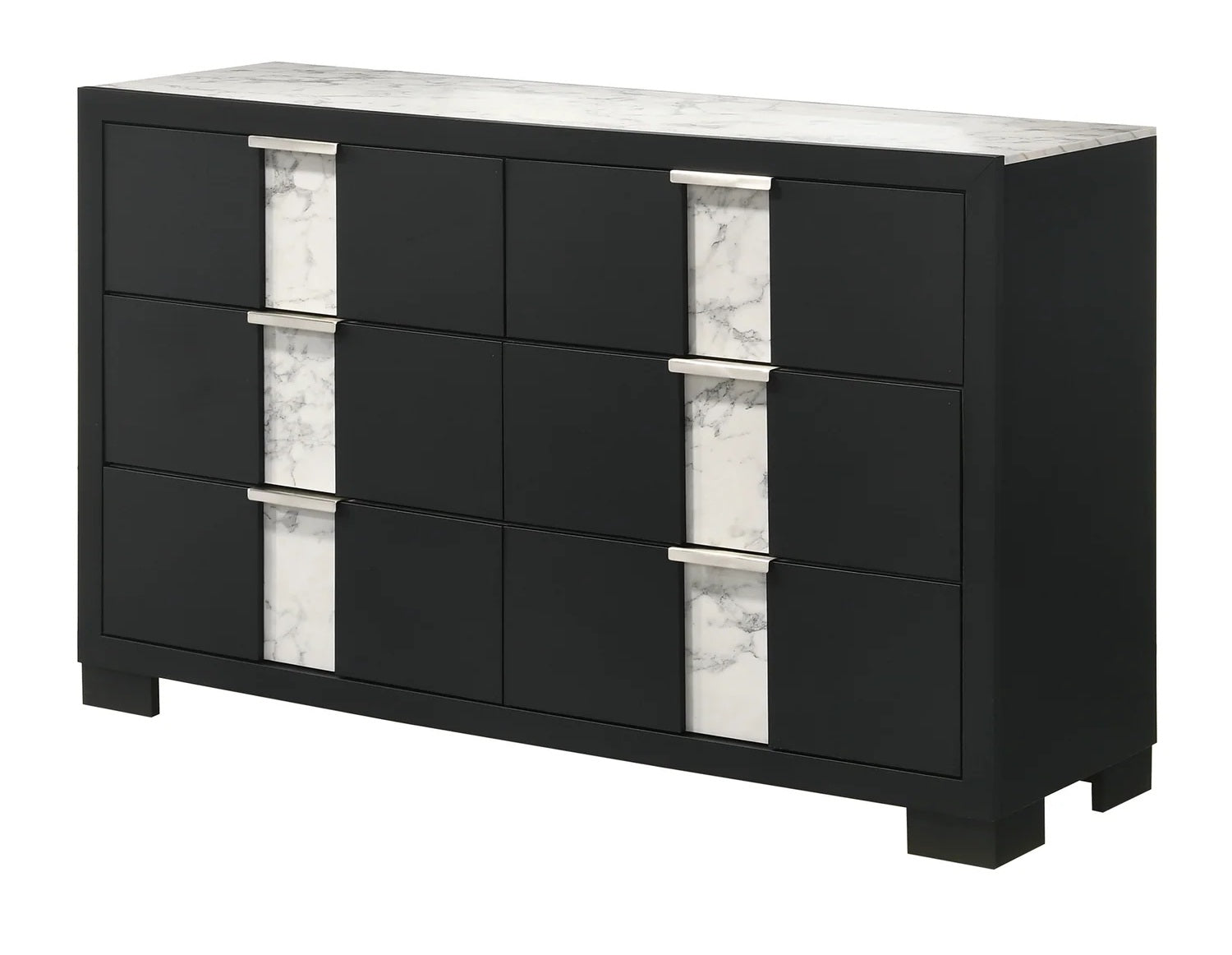 B6835-4PC 4 pc Rangley black finish wood LED headboard queen bedroom set