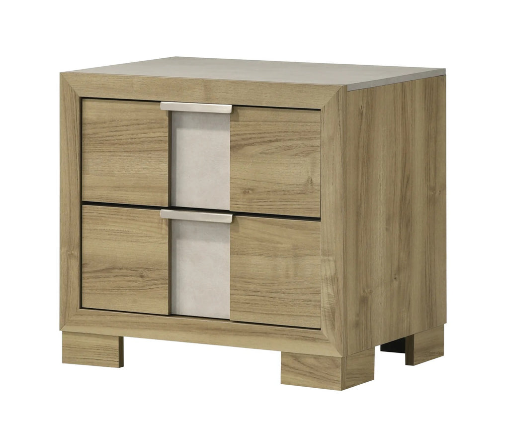 B6832-4PC 4 pc Rangley driftwood wood grain finish LED queen bedroom set