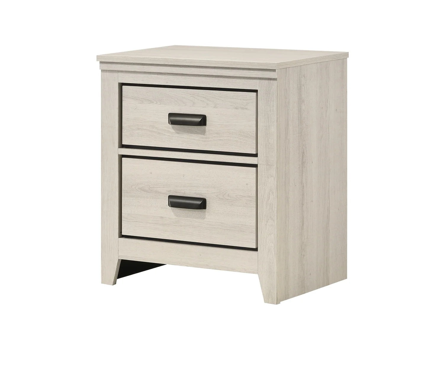 B6810 4 pc Carter reclaimed cream white weathered finish wood queen bedroom set