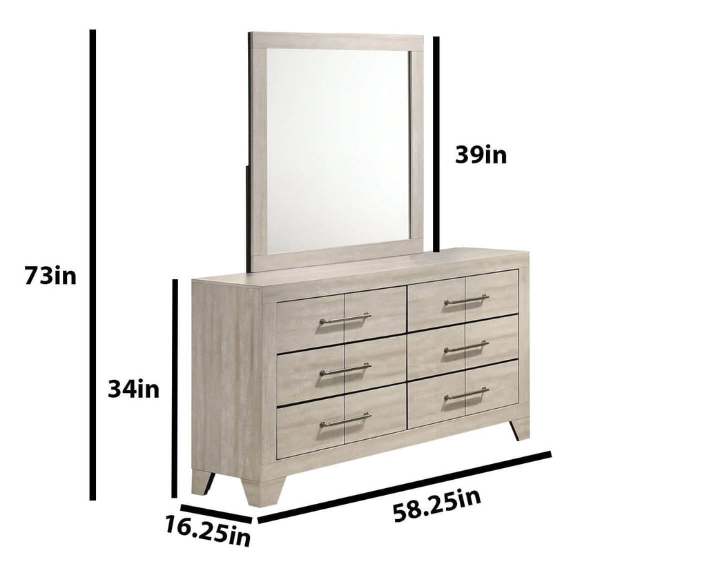 B860-4PC  4 pc Hampton rustic grey oak good grain paneled finish wood queen bed set