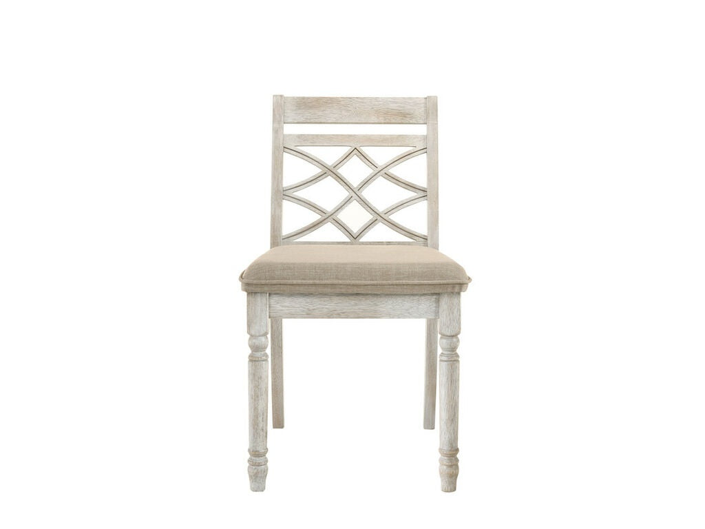 30001-5PC 5 pc Charlton home Havanna vintage walnut finish wood 47" round dining table set