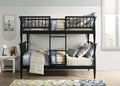 Abram Windsor Black Twin Over Twin Convertible Wood Bunk Bed – 460061BLKT