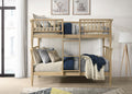 Abram Windsor Almond Twin Over Twin Convertible Wood Bunk Bed – 460061T