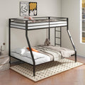 Coaster 460365BK Alevera black finish metal twin over full bunk bed set with side ladder