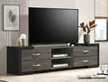 4812-GY Brant grey two tone finish wood 71" wide mid-century modern TV stand media center