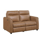 Equinox 2-Piece Power Motion Sofa & Loveseat Set – Brown Faux Leather & Recliner Ends – 8368BRW-2PWA1