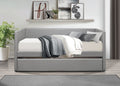 4949GY Tristan II gray faux leather twin day bed with trundle