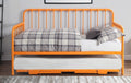 4983RN-NT 2 pc Constance orange finish metal twin day bed with lift up trundle