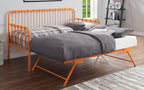 4983RN-NT 2 pc Constance orange finish metal twin day bed with lift up trundle