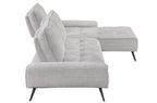 Homelegance Pleasure Light Grey Chenille Sectional Sofa – 8400LTG-22LRC