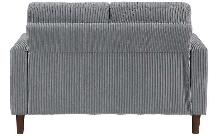 Hollarman Dark Gray Corduroy Sofa & Love Seat Set – 9520GRY-SL