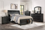 Homelegance 1714BK-4PC 4 pc Laurelin black sand thru finish wood bedroom set